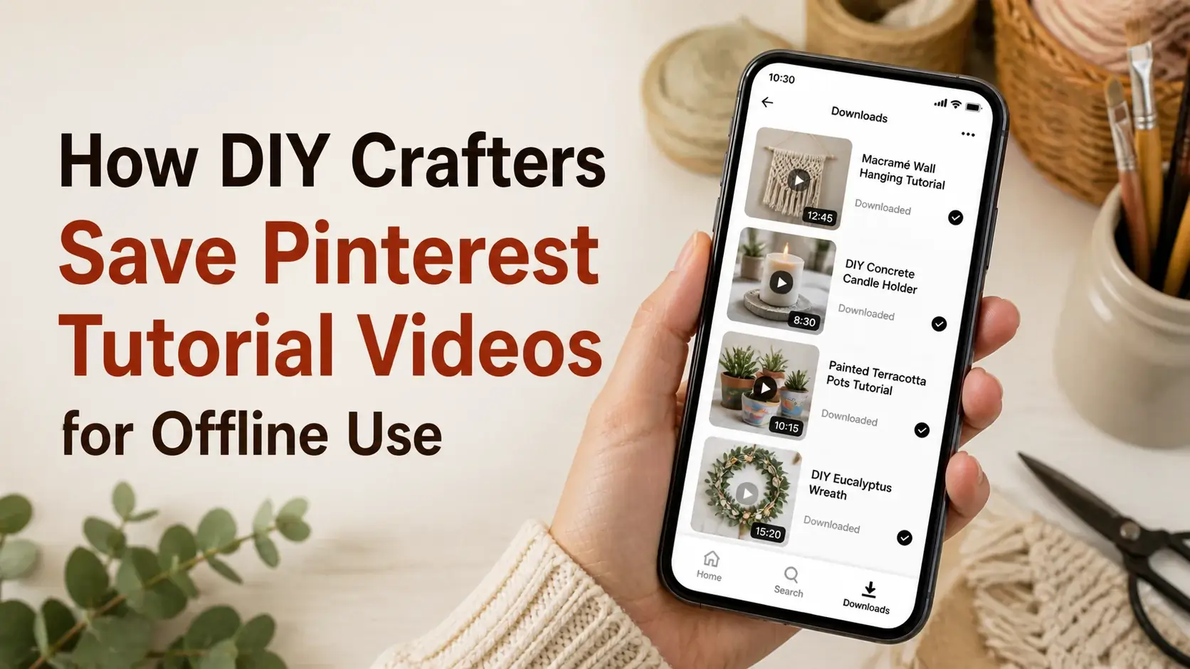 How DIY Crafters Save Pinterest Tutorial Videos for Offline Use