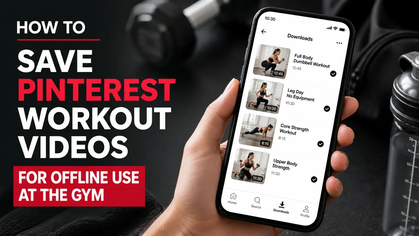 How to Save Pinterest Workout Videos for Offline Use at the Gym